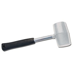 Rubber mallet with steel handle
